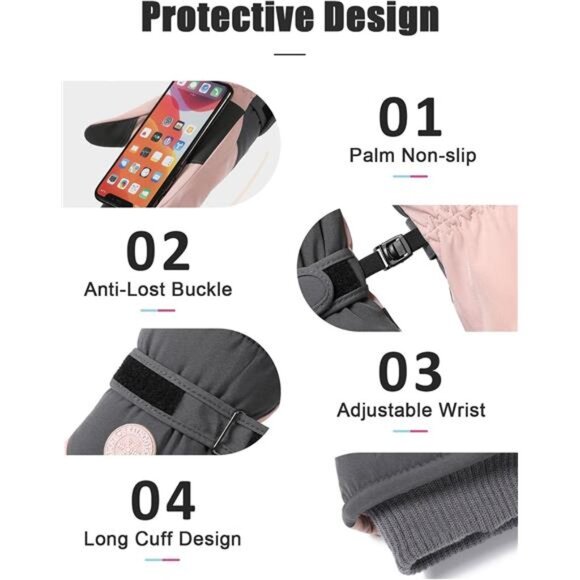 RIGWARL Warm Water Resistant Windproof Thermal Women Gloves - Picture 5 of 7